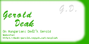 gerold deak business card